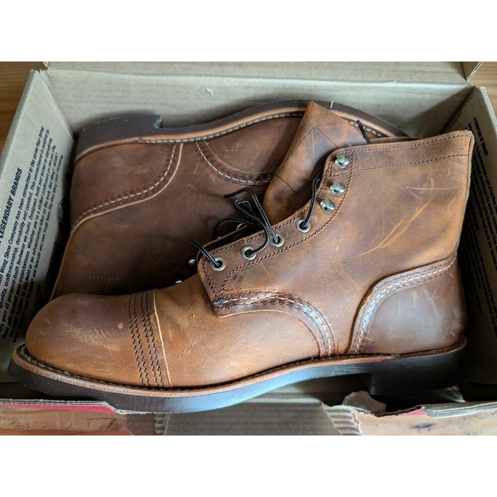 Mens RED WING IRON RANGER - COPPER 10 1/2 D